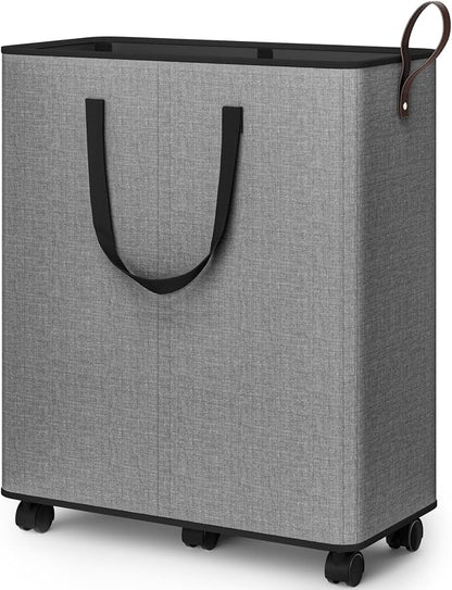 SpaceTrove Laundry Basket with Wheels, Collapsible Laundry Baskets, Laundry by Unknown