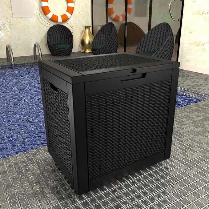 31 Gallon Outdoor Deck Box, Storage Lockable Waterproof Patio Furniture - Image 6