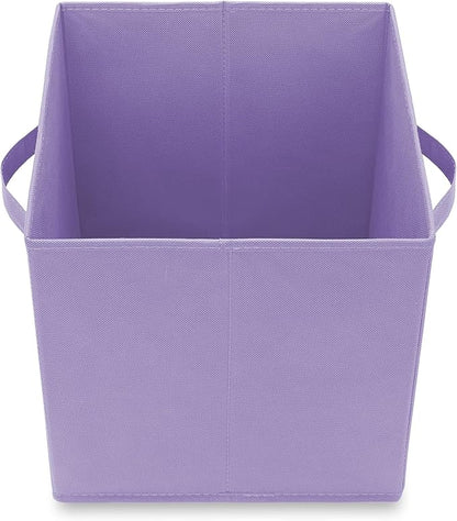 Casafield Set of 6 Collapsible Fabric Cube Storage Bins, Lavender - Image 4