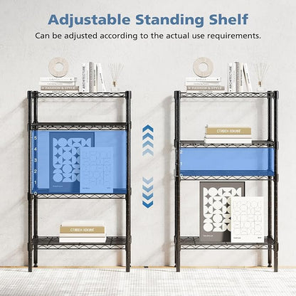 DUMOS 4-Tier Metal Wire Storage Shelves, Adjustable Standing Storage Rack Shelf - Image 6