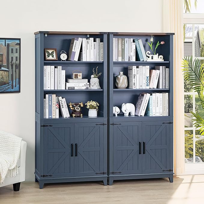 70in Tall Bookshelf 5 Tier Bookcase - Image 3