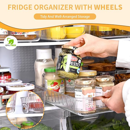 Refrigerator Organizers and Storage Roll Out Storage Bins Fridge Organizer - Image 2