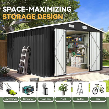 Aoxun 10 x 12FT Outdoor Storage Shed - Image 7