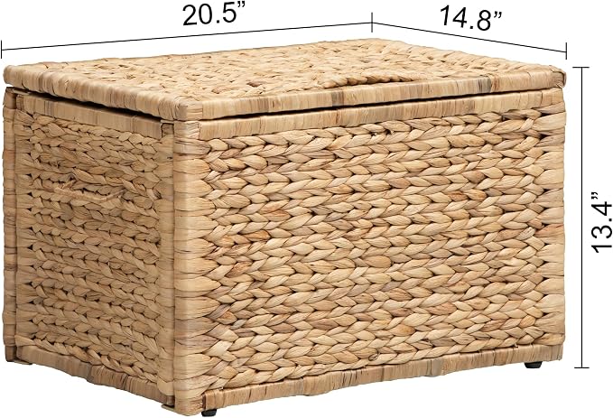 eHemco Storage Trunk with Metal Frame, 20.5 by 14.8 by 13.4 Inches | Safety - Image 7