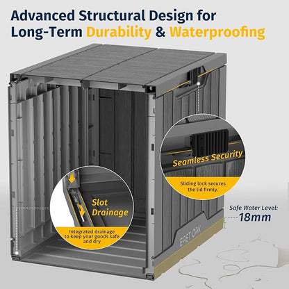 EAST OAK Outdoor Storage Box | 31 Gallon Deck Box Indoor and Outdoor Use | - Image 3