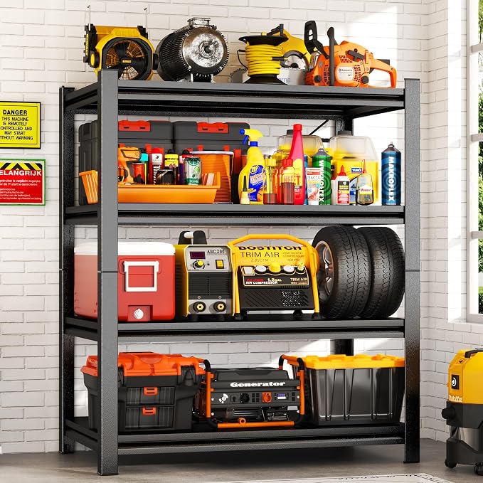 40''W Garage Shelving Heavy Duty Metal Storage Shelves Series, Large Industrial by Ergonova
