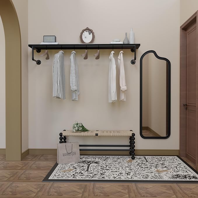 Clothes Rack 60in, Wall Mounted Garment Racks - Image 5