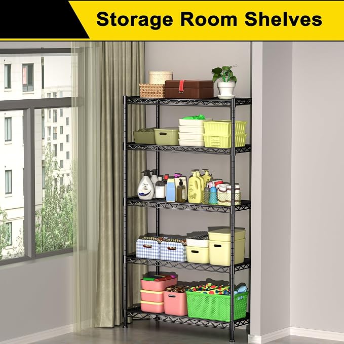 GIOTORENT 5-Wire Garage Shelving Storage Shelves, Kitchen Storage Adjustable - Image 8