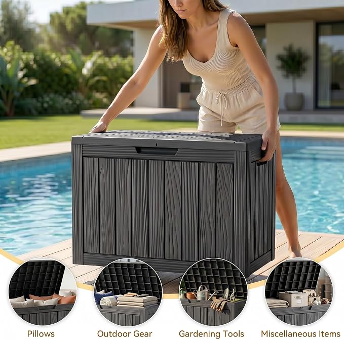 50 Gallon Storage Box for Outdoor and Indoor Use, Outdoor Deck Box for Picnic - Image 5