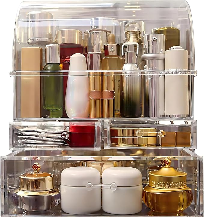 Clear Large Acrylic Makeup Organizer by Unknown