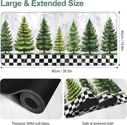 Christmas Tree Gaming Mouse Pad 35.4"x15.7"Desk Mat Anti-Slip Rubber Base & - Image 2