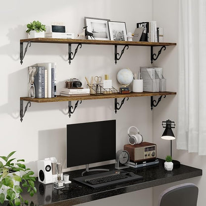 Fun Memories 55 Inch Floating Shelves, Long Floating Shelves Wall-Mounted - Image 2