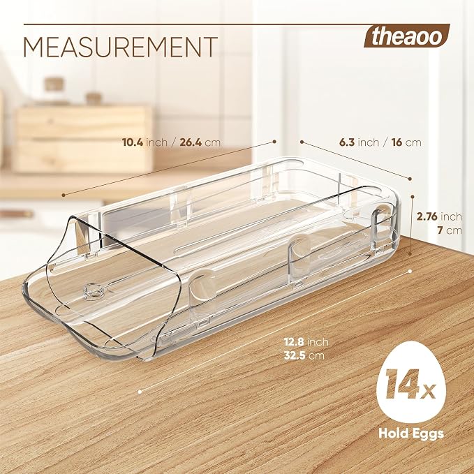 theaoo Egg Holder for Fridge, Automatic Rolling Egg Container for Refrigerator - Image 3