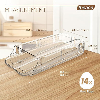 theaoo Egg Holder for Fridge, Automatic Rolling Egg Container for Refrigerator - Image 3
