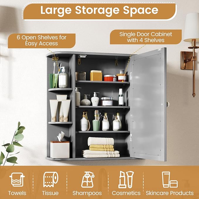 Tangkula Bathroom Wall Cabinet - Image 6