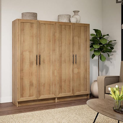 Prepac Natural Oak Elite 65" Tall Accent Kitchen Pantry Cabinet, Craft or - Image 10