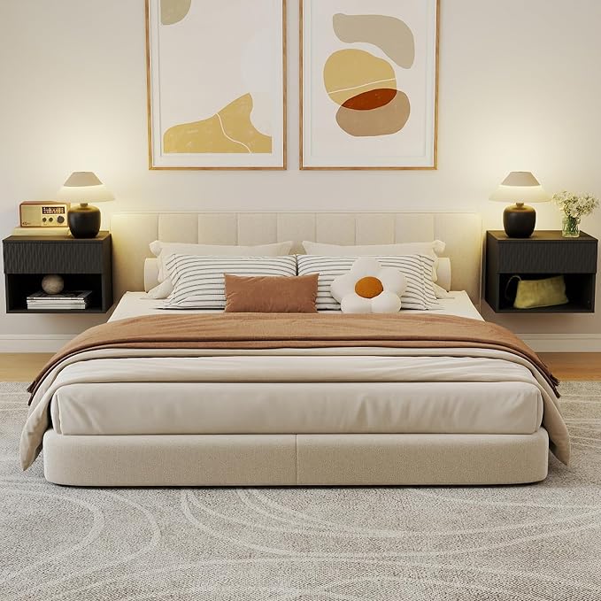 Floating Nightstand Set of 2, Modern Bedside Tables - Image 6