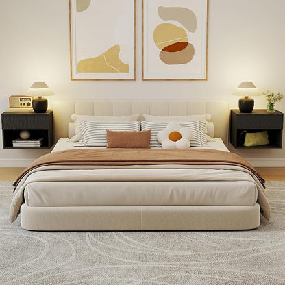 Floating Nightstand Set of 2, Modern Bedside Tables - Image 6