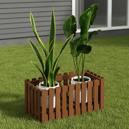 Furinno TIOMAN Planter Box, Hardwood Slat Style Flower Box, Rectangular Garden by Furinno-FitsYourSpaceFitsYourBudget