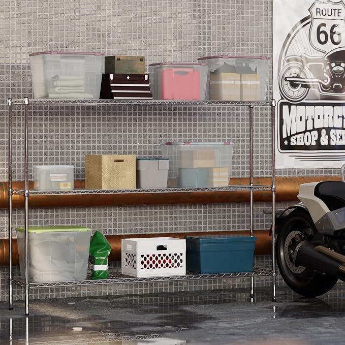14" Deep x 72" Wide x 54" Height Wire Shelving Kit | 3-Tier | NSF Commercial - Image 5