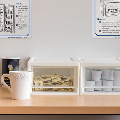 IRIS USA 6 Qt. Plastic Drawer Storage Organizer Stacking Drawers, Stackable Unit - Image 2