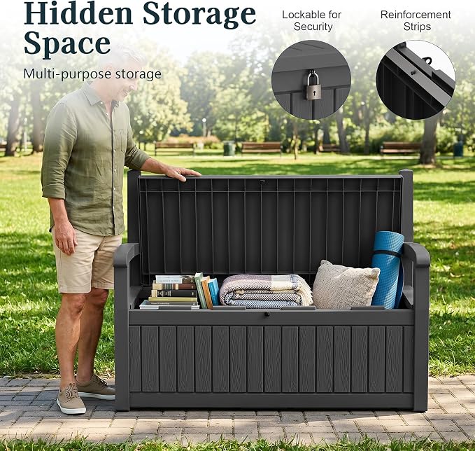 Outdoor Bench, Waterproof Garden Bench - Image 4
