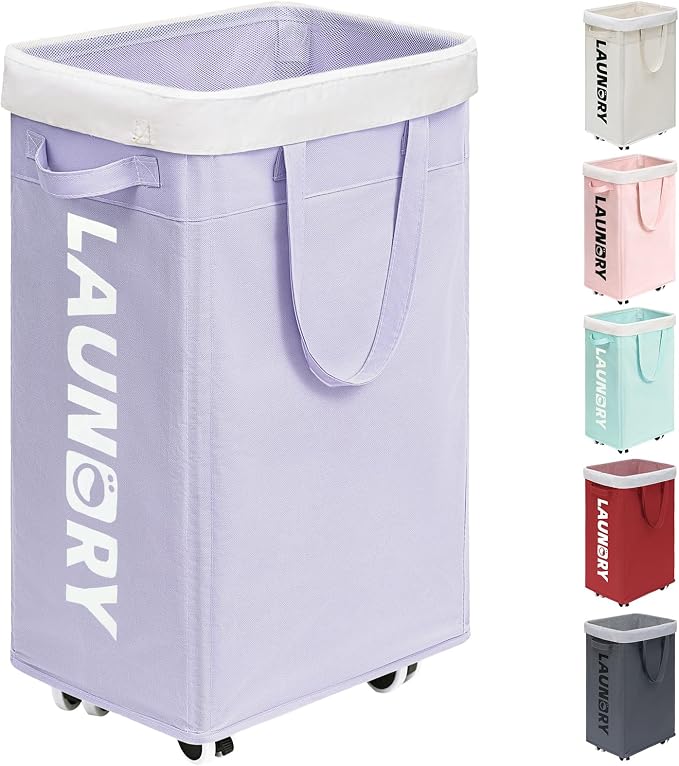 Goodpick Laundry Basket with Wheels, 75L Collapsible Laundry Baskets with by Goodpick