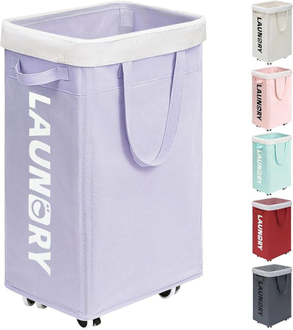Goodpick Laundry Basket with Wheels, 75L Collapsible Laundry Baskets with by Goodpick