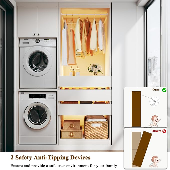 HUAHUU Freestanding 2FT Closet System - Image 7