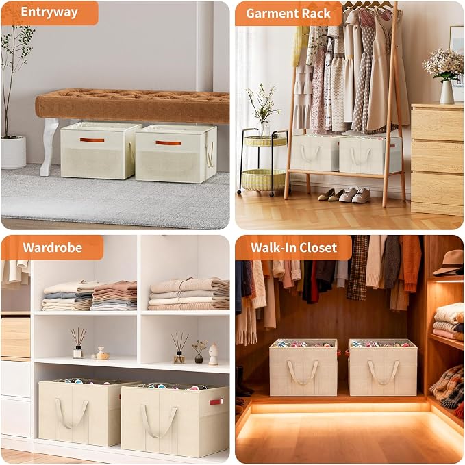 Aokeyee 2 Pack Shoe Organizer for Closet, Foldable Shoe Storage Organizer Box - Image 7