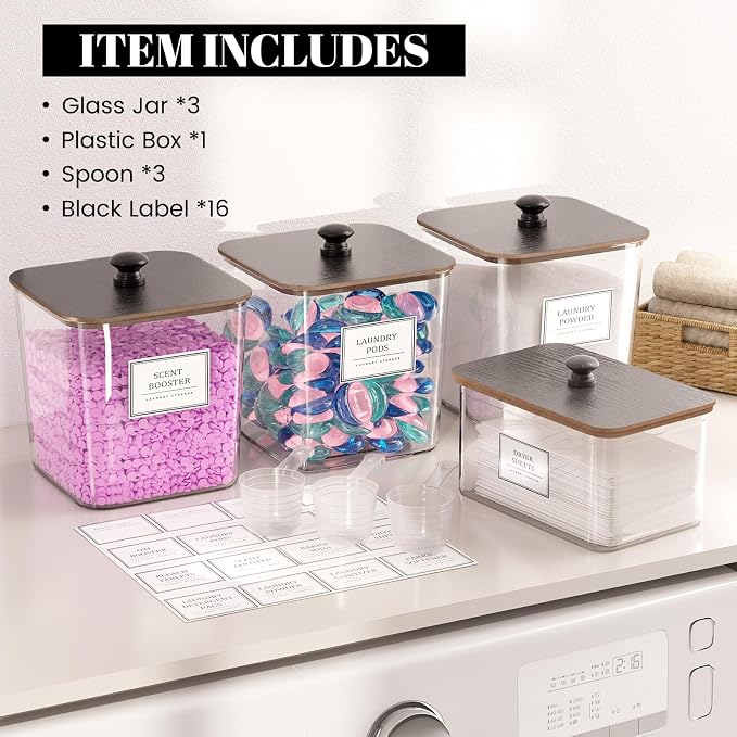 Laundry Pods Storage Container, Detergent Powder Container, - Image 4
