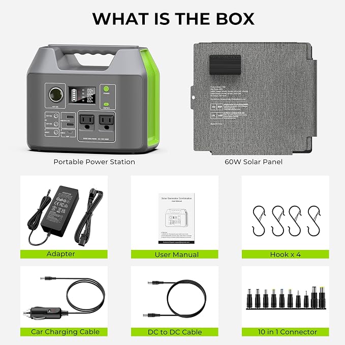 Portable Solar Generator, 300W Portable Power Station - Image 9