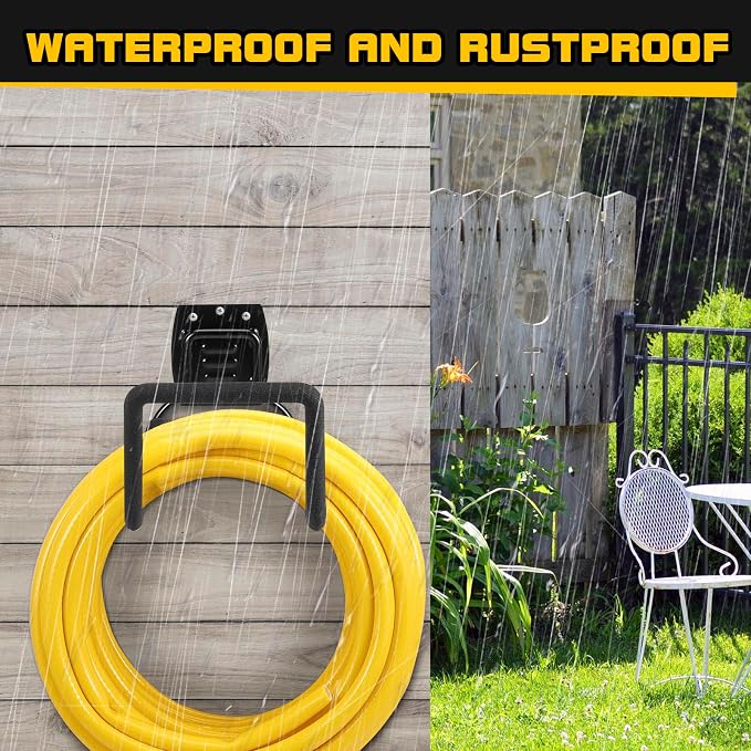 Garden Hose Holder, Metal Wall Mounted Water Hose Reel - Image 3