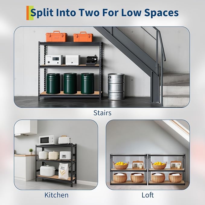 Storage Shelving Unit, 5-Tier Adjustable Metal Storage Shelves - Image 9