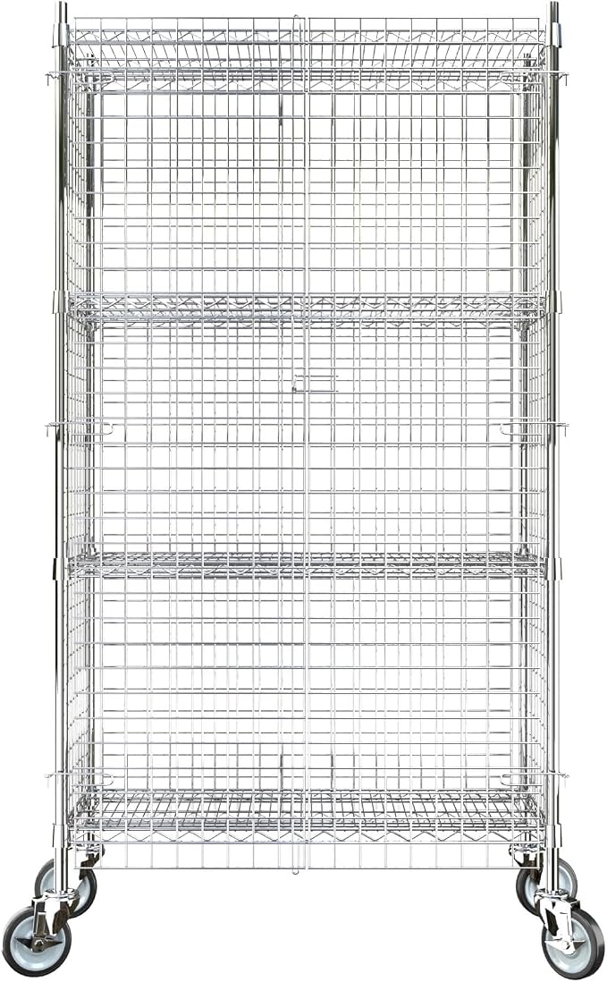 18"x36"x70" Metal Wire Chrome Security Heavy Duty Commercial NSF Certified by Krollen+Industrial
