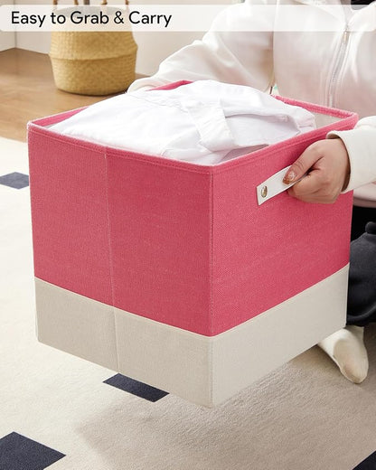 Storage Cube Bins | 7.7 oz/yd² Fabric Cubby Organizer Baskets - Image 6