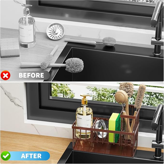 Cisily Kitchen Sink Caddy, Sponge Holder - Image 6