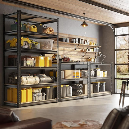 78" H Metal Shelving 6 Tier Garage Shelving Adjustable 2400LBS Storage Shelves - Image 4