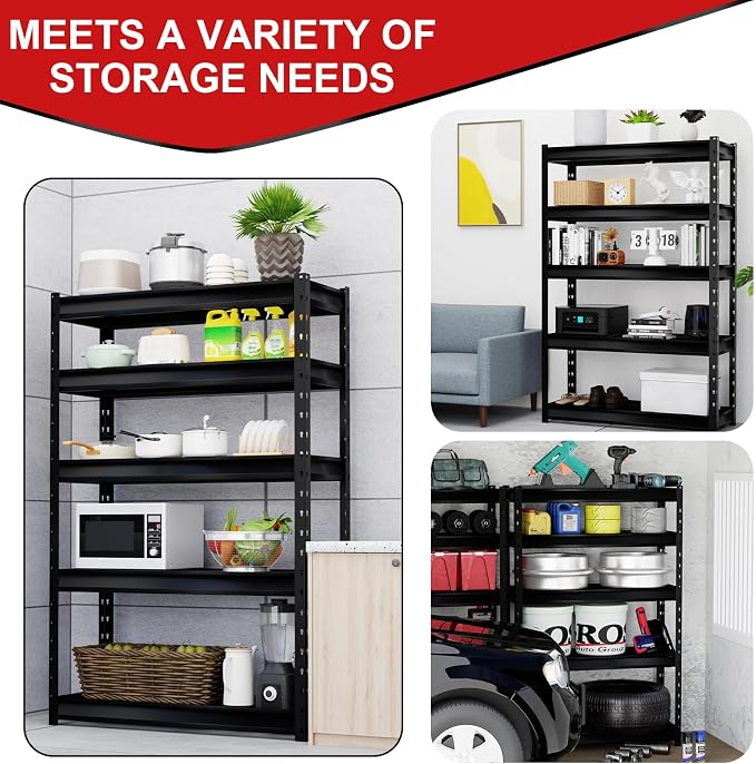 The Atlas 48" W Heavy Duty Garage Shelving Load 10000lbs, 5 Tier Metal Storage - Image 7