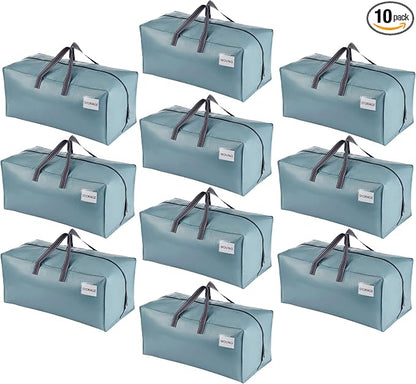VENO 10 Pack Moving Bags w/Backpack Straps, Heavy Duty, Moving Boxes Alternative by Veno
