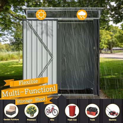 Shintenchi 5x3 FT Outdoor Storage Shed - Image 3