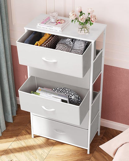 Tall Dresser, Wide Vertical Fabric Storage Organizer, 5 Drawers | Sturdy Steel - Image 5