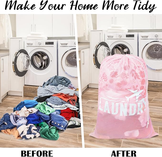 2 Pack Large Mesh Laundry Bag, Heavy Duty Laundry Bags - Image 6