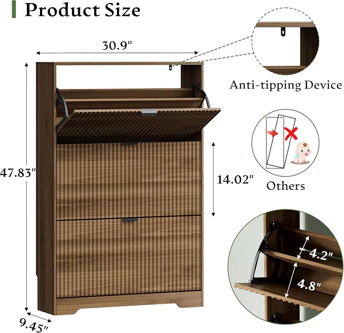 Xixini Shoe Storage Cabinet for Entryway - Image 2