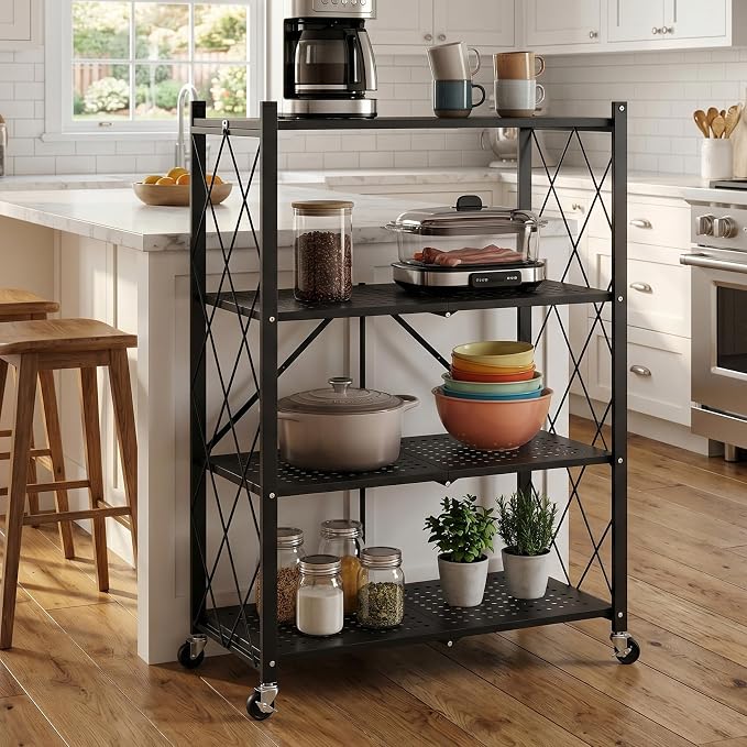 4-Tier Foldable Storage Shelves - Image 3