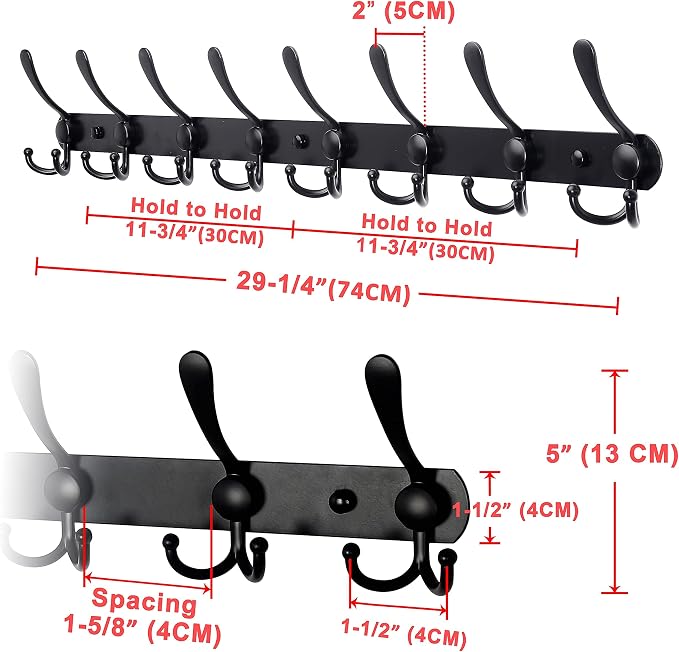 Dseap Coat Rack Wall Mount - Image 5