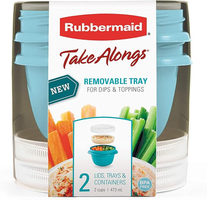 Rubbermaid TakeAlongs Snacking Food Storage Containers, 2 Cups Size - Image 2