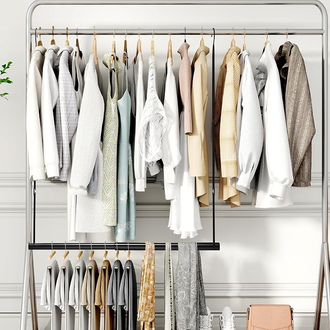 STORAGE MANIAC Hanging Closet Rod, Adjustable Width and Height Closet Hanging - Image 9