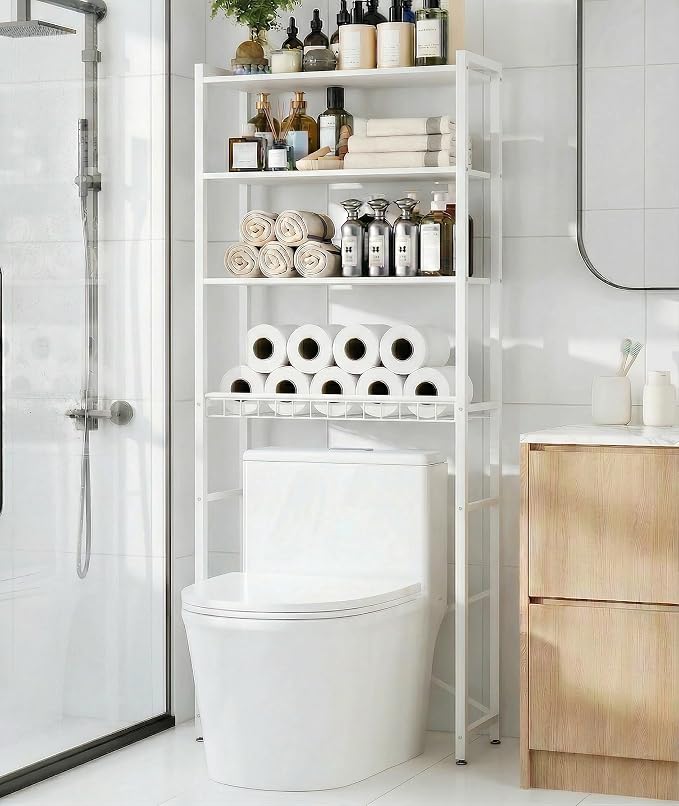 4-Tier Over-the-Toilet Storage Rack by Unknown