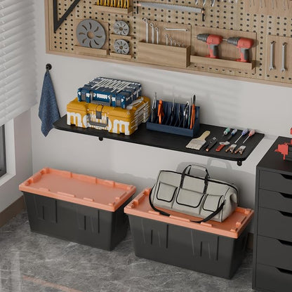 Dogsky 2-Pack Garage Storage Shelving Wall Mounted, 4x2Ft Heavy Duty Wood - Image 6